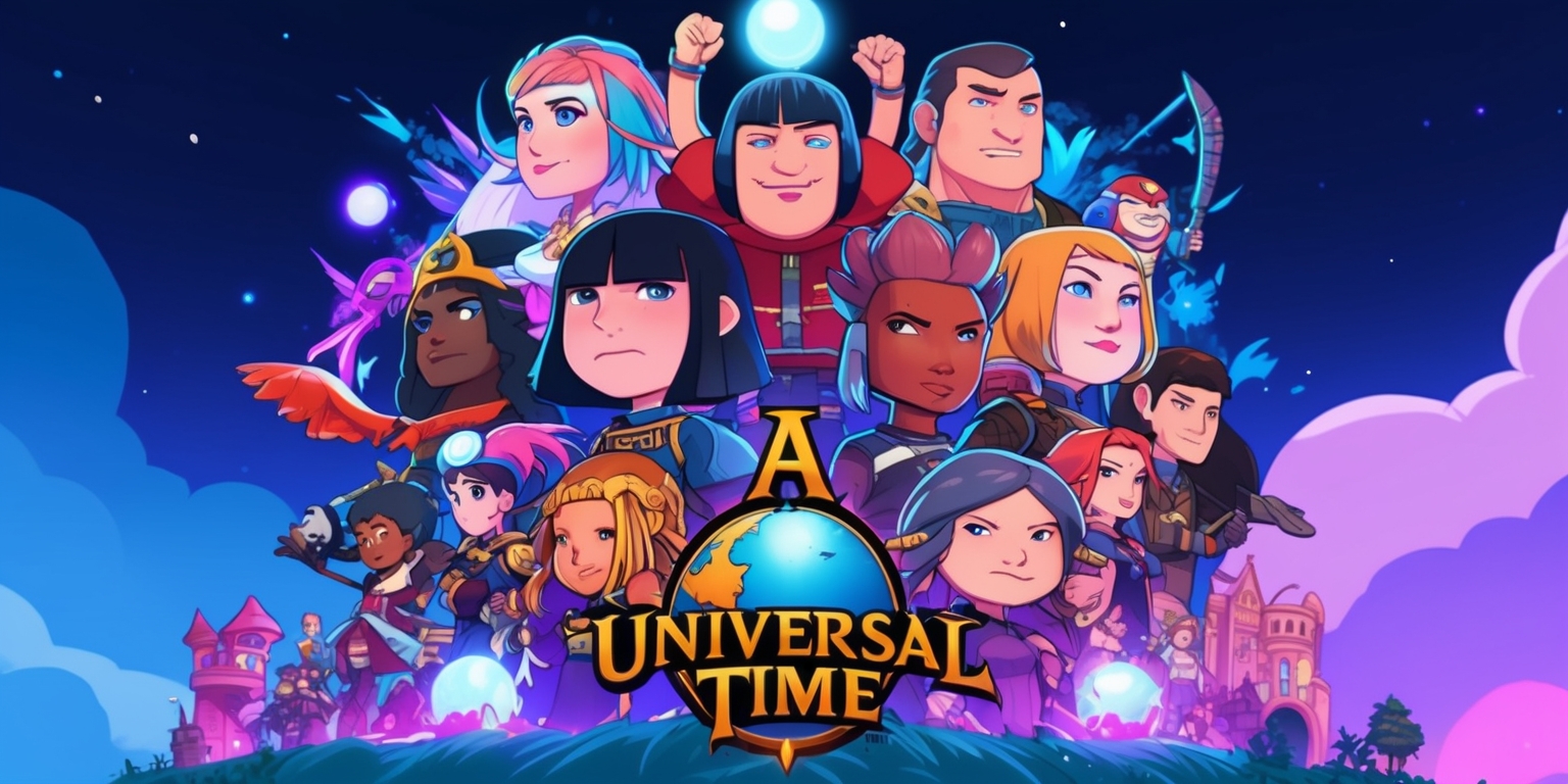 A vibrant digital illustration depicting a scene from the popular online multiplayer game A Universal Time, set against a bold, starry night sky with a subtle gradient of blue and purple hues, featuring a diverse group of characters from the game, each with distinct facial features, hairstyles, and outfits, showcasing a mix of realistic and stylized designs, with bold lines, exaggerated expressions, and dynamic poses, set amidst a fantastical, dreamlike environment, with hints of fantasy architecture, glowing orbs, and mystical elements, all blended together with a sense of action, energy, and adventure, capturing the essence of the game's unique blend of exploration, combat, and role-playing, with bold, contrasting colors, and intricate details that invite the viewer to explore and discover the world of A Universal Time.